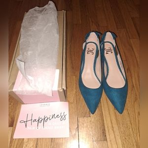 Navy Blue Kitten Heels